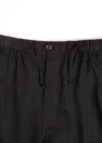 Paul Stuart Black Linen Pleated Pull Over Lounge Set, thumbnail 8