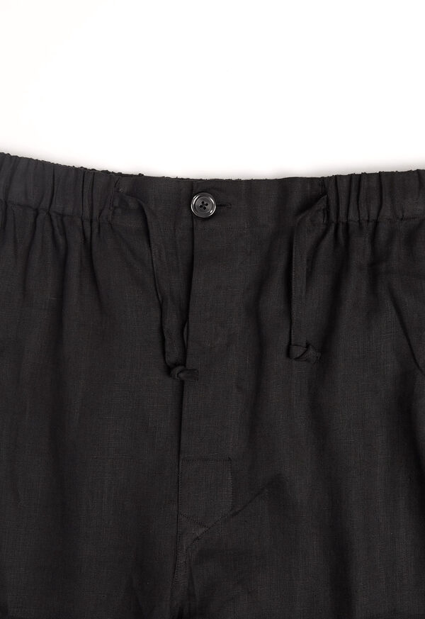 Paul Stuart Black Linen Pleated Pull Over Lounge Set, image 8