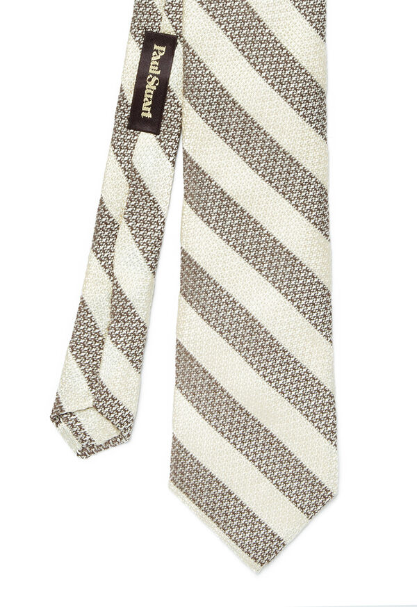 Paul Stuart Woven Silk Grenadine Stripe Tie, image 2