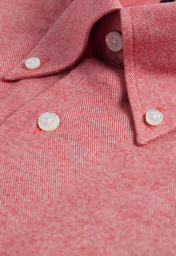 Paul Stuart Cotton Flannel Herringbone Sport Shirt, image 2