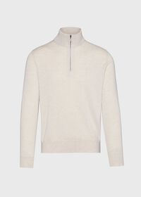 Paul Stuart Cashmere 1/4 Zip Mock Neck Sweater, thumbnail 2
