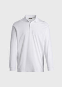 Paul Stuart Mercerized Cotton Long Sleeve Polo Shirt, thumbnail 1