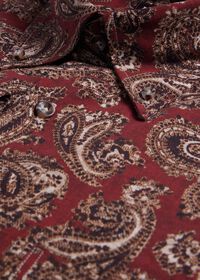 Paul Stuart Cotton Paisley Print Sport Shirt, thumbnail 2