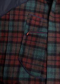 Paul Stuart Tartan Plaid Wool Hooded Coat, thumbnail 4