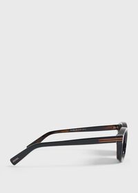Paul Stuart Zegna Shiny Round Black Glasses, thumbnail 2