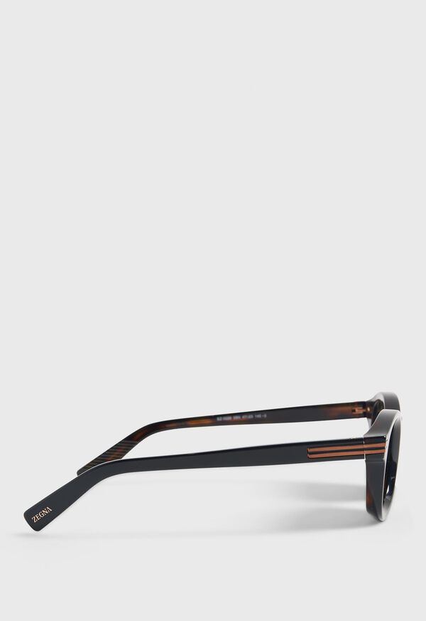 Paul Stuart Zegna Shiny Round Black Glasses, image 2