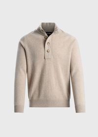 Paul Stuart Wool Button Neck Sweater, thumbnail 1