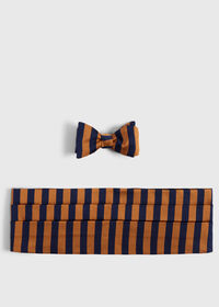 Paul Stuart Two-Tone Striped Bow Tie and Cummerbund Set, thumbnail 1