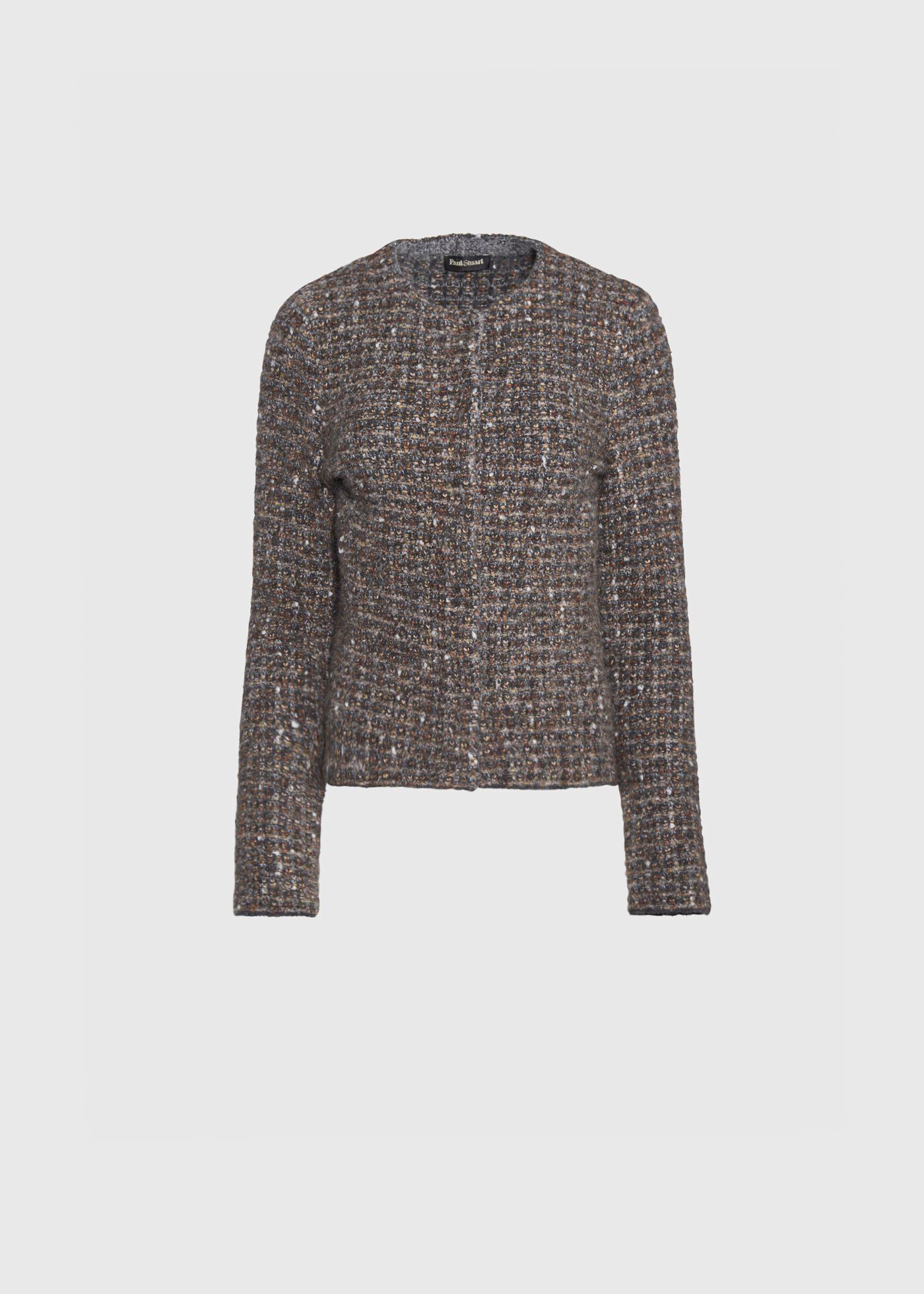Boucle hotsell knit jacket
