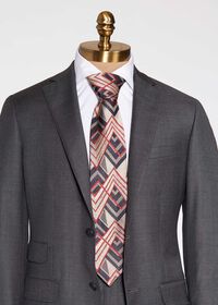 Paul Stuart Abstract Print Deco Silk Tie, thumbnail 2