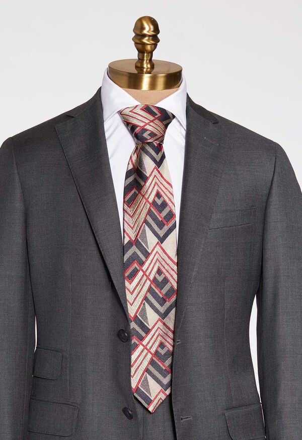 Paul Stuart Abstract Print Deco Silk Tie, image 2