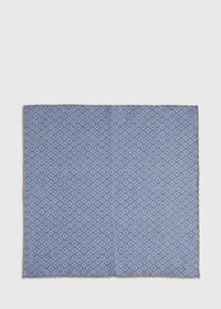 Paul Stuart Reversible Small Medallion Print Pocket Square, thumbnail 3