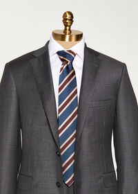 Paul Stuart Three Color Wide Stripe Tie, thumbnail 4