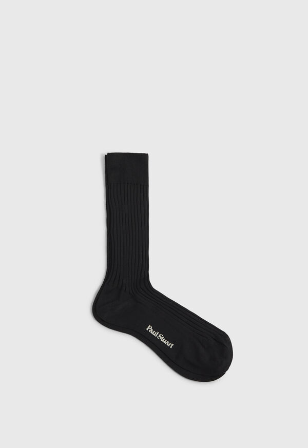 Paul Stuart Classic Cotton Ribbed Sock, image 1