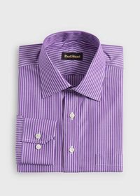 Paul Stuart Purple Chalk Stripe Dress Shirt, thumbnail 1