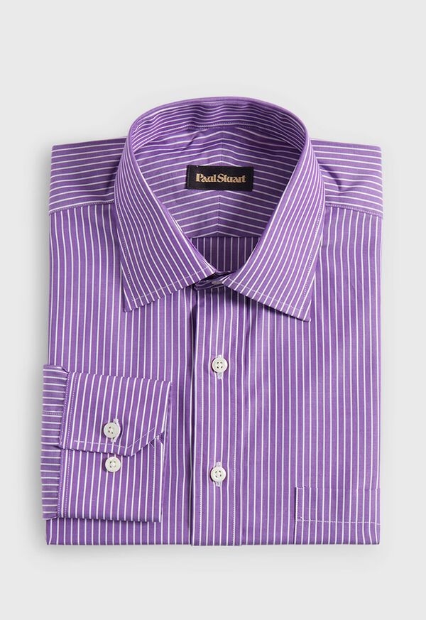 Paul Stuart Purple Chalk Stripe Dress Shirt