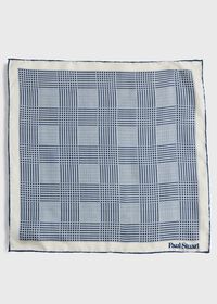 Paul Stuart Printed Silk Glen Plaid Pocket Square, thumbnail 2