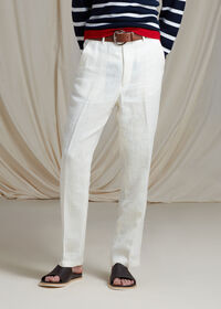 Paul Stuart White Linen Blend Trouser, thumbnail 2