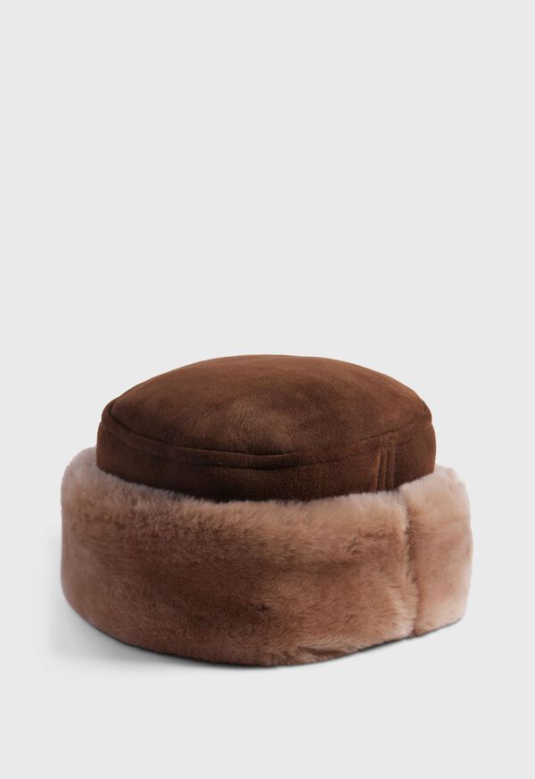 Paul Stuart Round Shearling Hat