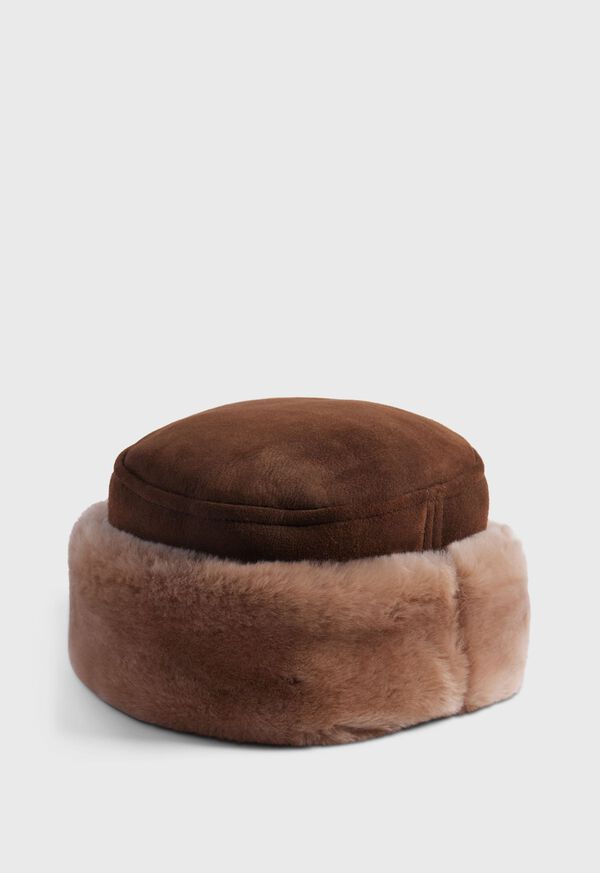 Paul Stuart Round Shearling Hat, image 1