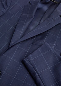 Paul Stuart Mid Blue Pane Wool Suit, thumbnail 3