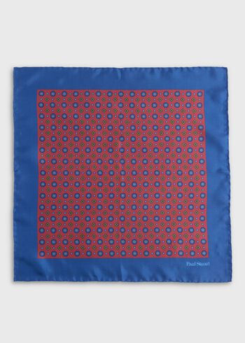 Paul Stuart Printed Silk Medallion Pocket Square