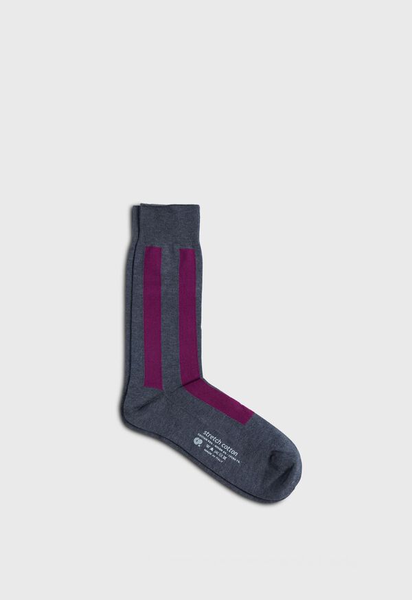 Paul Stuart Cotton Vertical Bar Stripe Sock, image 1