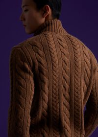 Paul Stuart Cashmere Cable Double Breasted Cardigan, thumbnail 5