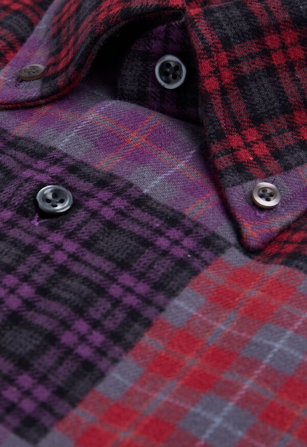 Paul Stuart Patchwork Brushed Flannel Sport Shirt, image 2