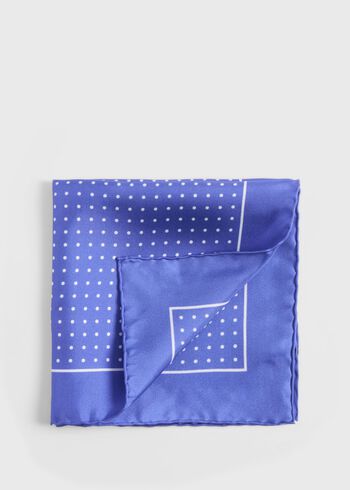 Paul Stuart Silk Twill Dot Print Pocket Square