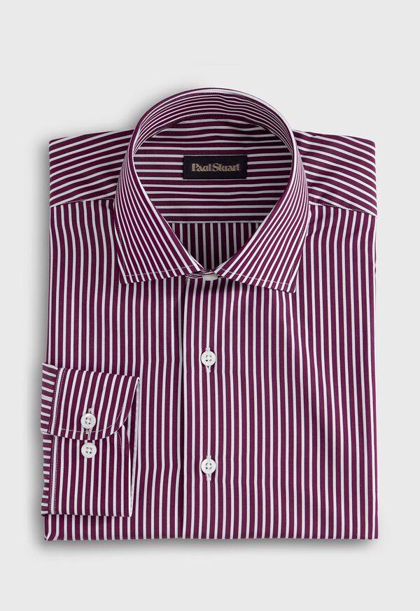 Paul Stuart Silky Cotton Stripe Sport Shirt, image 1