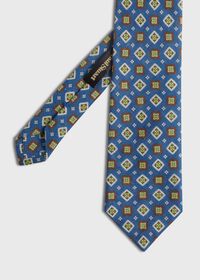 Paul Stuart Printed Linen Medallion Tie, thumbnail 1