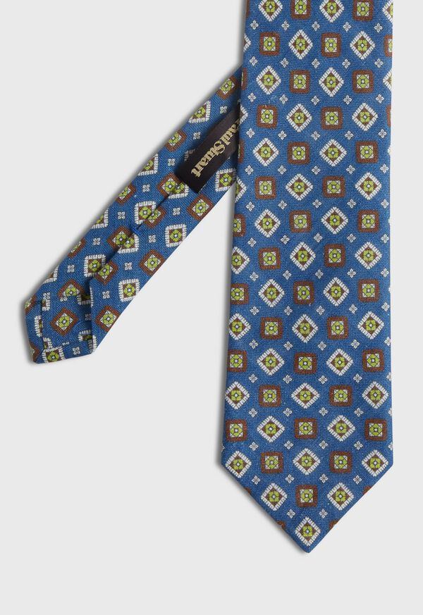 Paul Stuart Printed Linen Medallion Tie, image 1