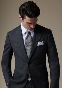Paul Stuart Silk Jacquard Plaid Tie, thumbnail 2