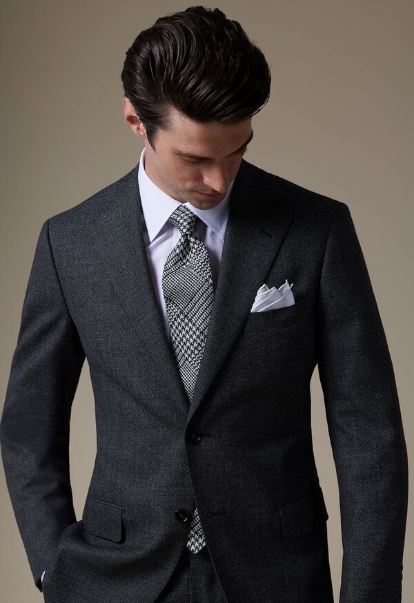 Paul Stuart Silk Jacquard Plaid Tie, image 2