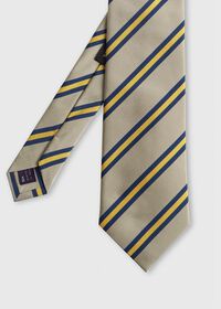 Paul Stuart Woven Silk Regimental Stripe Tie, thumbnail 1