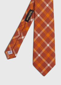 Paul Stuart Silk And Linen Plaid Tie, thumbnail 1