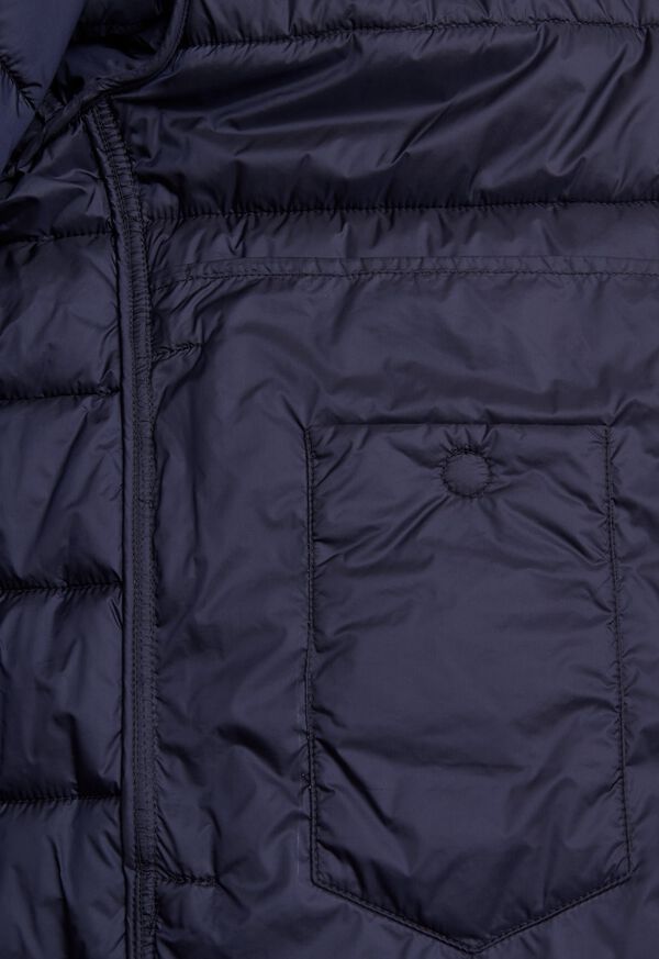 Puffer Jacket With Tonal Shoulder Contrast Fabric