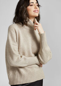 Paul Stuart Cashmere Cropped Turtleneck Sweater, thumbnail 5