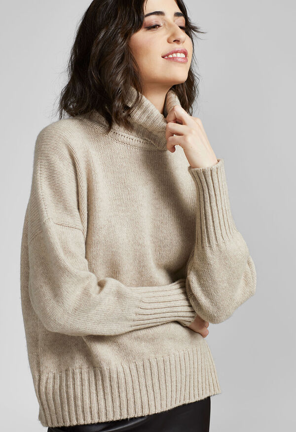 Paul Stuart Cashmere Cropped Turtleneck Sweater, image 5