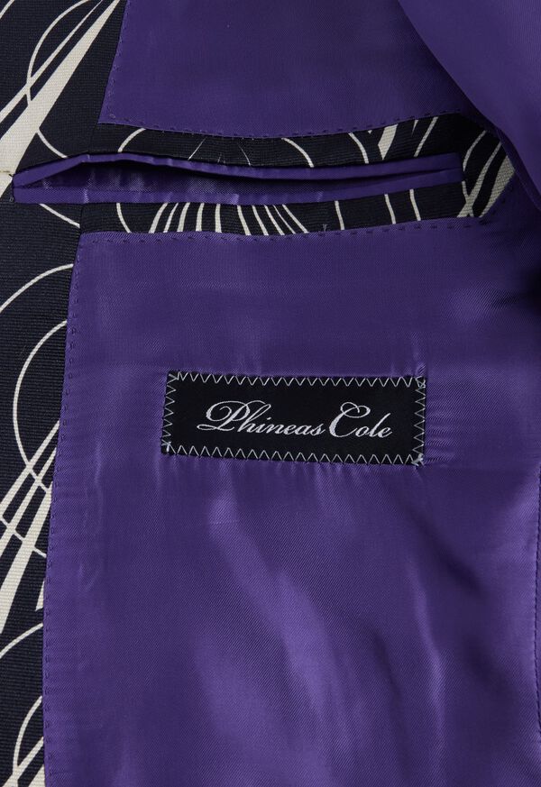 Paul Stuart Silk Deco Printed Dinner Jacket, image 4