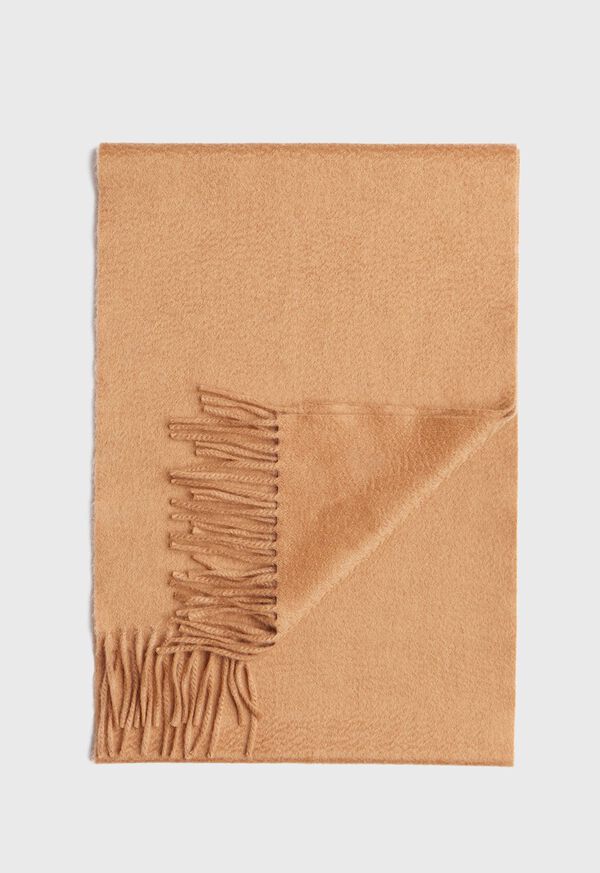 Paul Stuart Cashmere Solid Color Scarf with Embroidered Logo, image 20