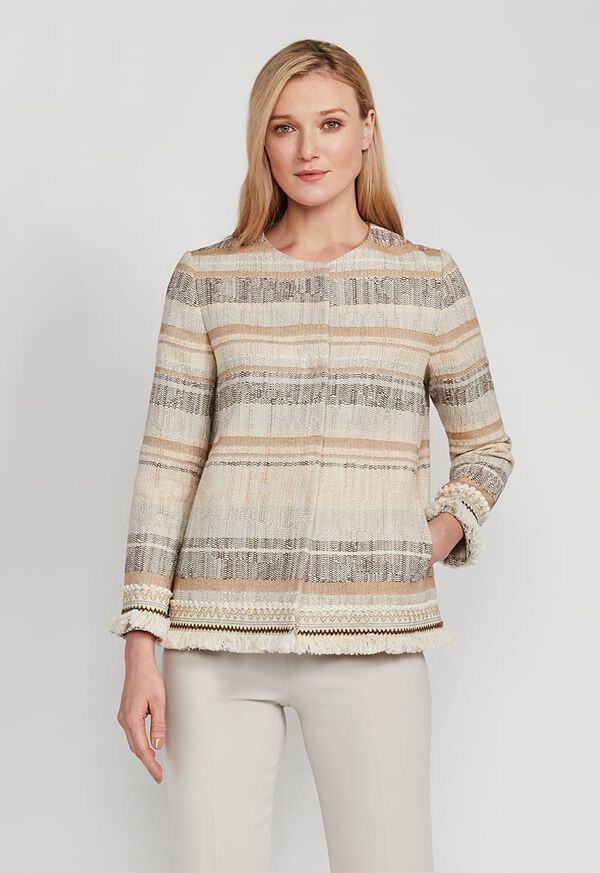 Paul Stuart Fringe Stripe Cotton Jacket, image 2