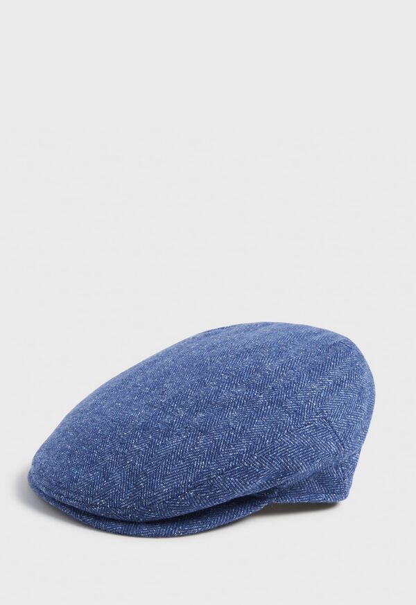Paul Stuart Herringbone Flat Cap, image 1