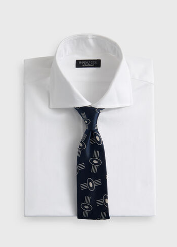 Paul Stuart Silk Deco Oval Tie