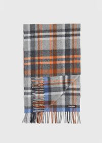 Paul Stuart Green and Rust Plaid Scarf, thumbnail 1