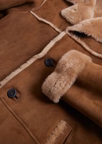 Paul Stuart Suede & Shearling Rancher Coat, thumbnail 6