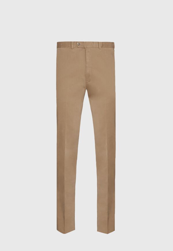 Paul Stuart Solid Khaki Pant, image 1