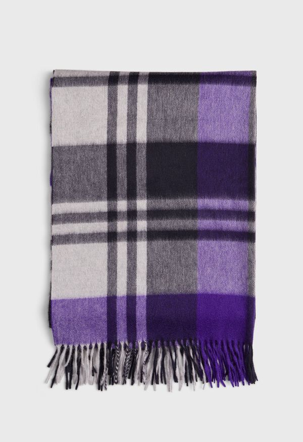 Paul Stuart Cashmere Plaid Scarf, image 2