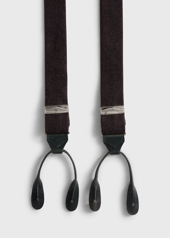 Paul Stuart Leather Trim Suspenders